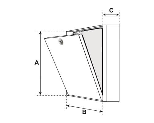 WB EXT-DWAL 1650 Series Dimension Drawing