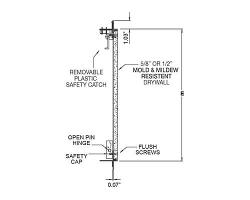 WB DWAL 412-HD Series Access Panel Dimension Drawing